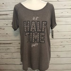 Made right half time grey football t shirt